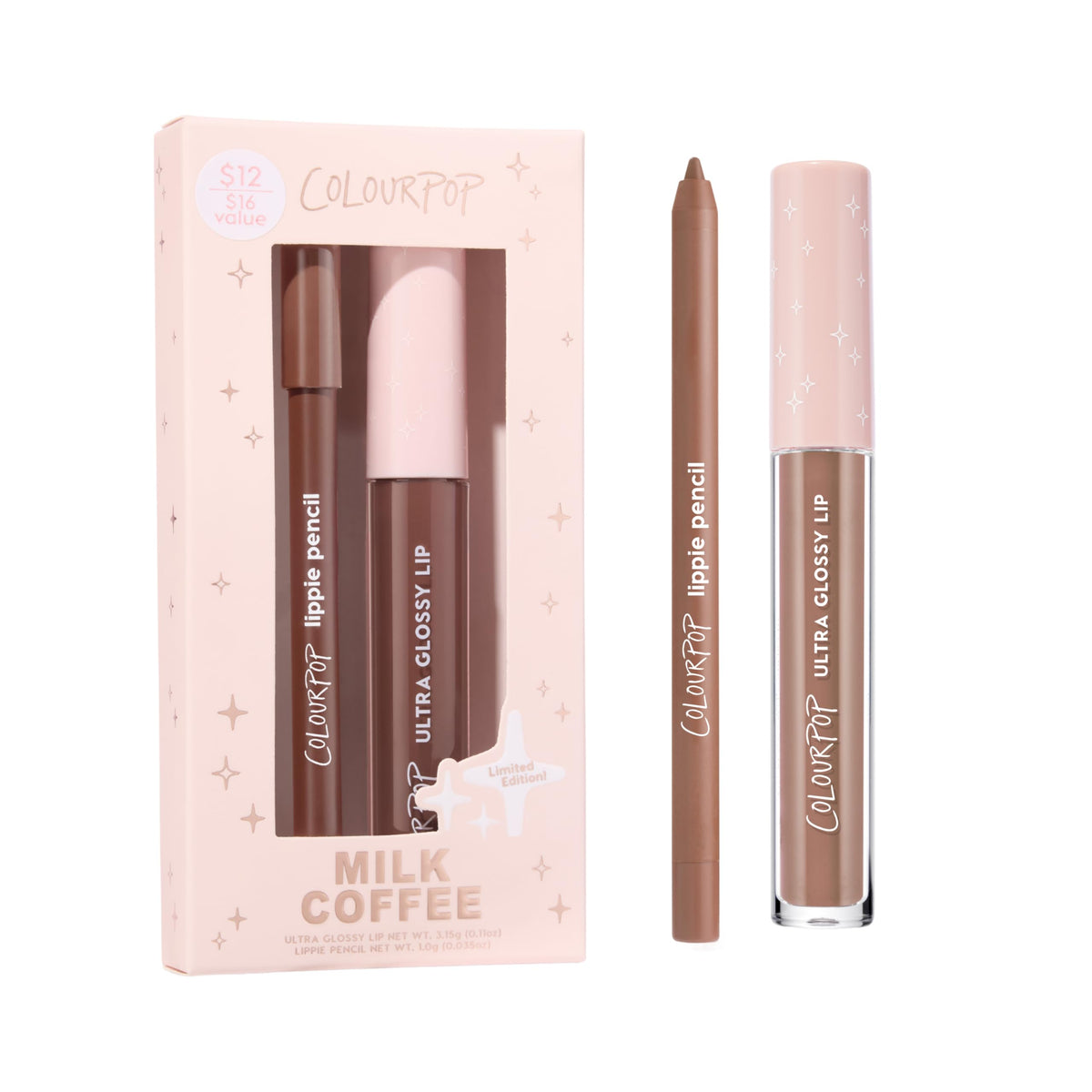 ColourPop Plum Glaze Lip Kit - High-Pigment, Long-Lasting & Sharpenable Lip Liner and Lip Gloss with High-Impact Color - Includes Shades For the Plot & Plum Cola (2 Count)