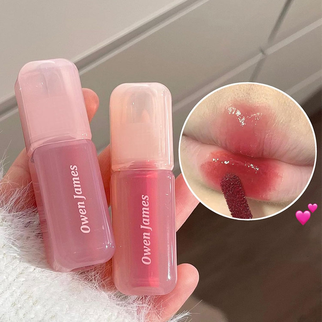 4PCS Hydrating Lip Gloss Set, High Shine Glass Finish Korean Lip Glaze
