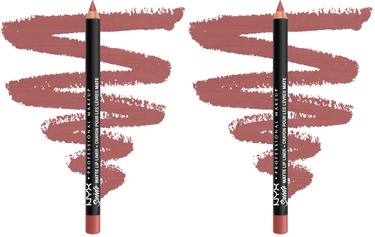 NYX PROFESSIONAL MAKEUP Suede Matte Lip Liner, Velvety-Smooth, Long-Lasting Formula For A Defined Lip Makeup Look - Cold Brew (Brown)