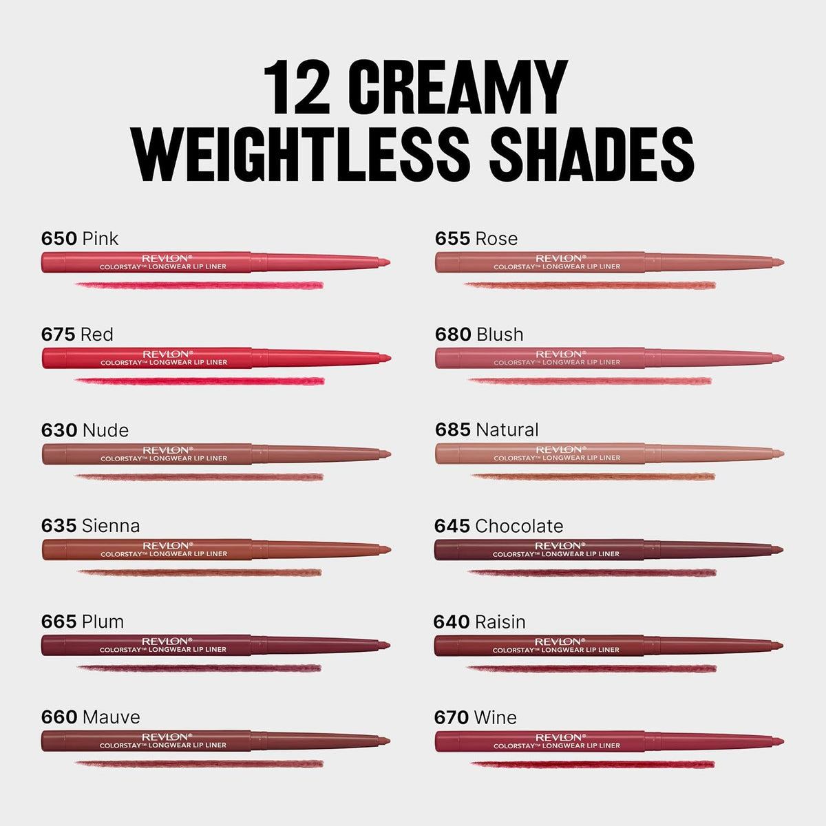 Revlon ColorStay Longwear Lip Liner, 630 Nude, 0.01 oz