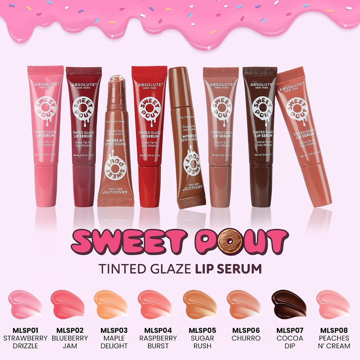 Absolute New York Strawberry Drizzle Sweet Pout Tinted Glaze Lip Serum