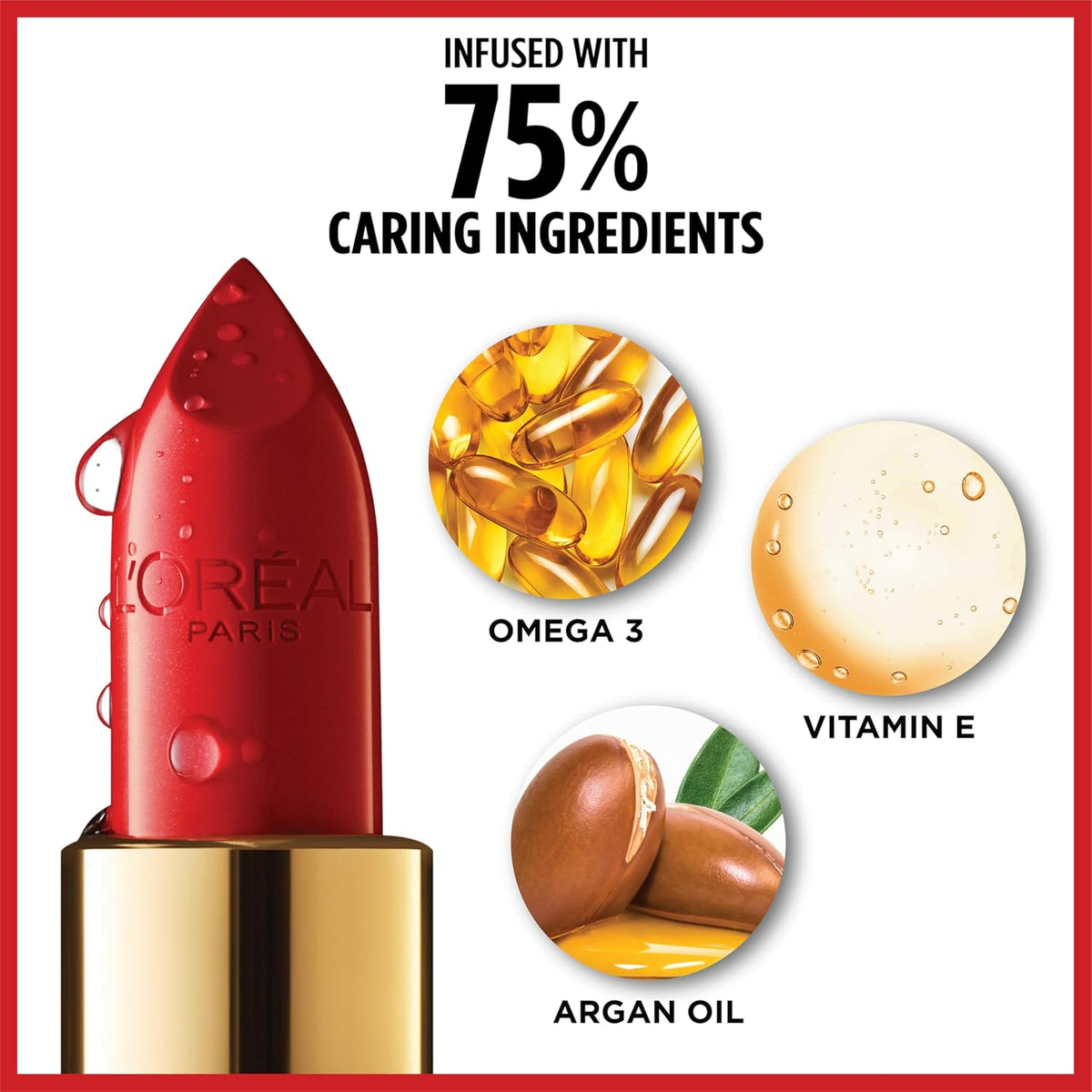 L'Oreal Paris Colour Riche Original Creamy, Hydrating Satin Lipstick with Argan Oil and Vitamin E, Tickled Pink , 1 Count