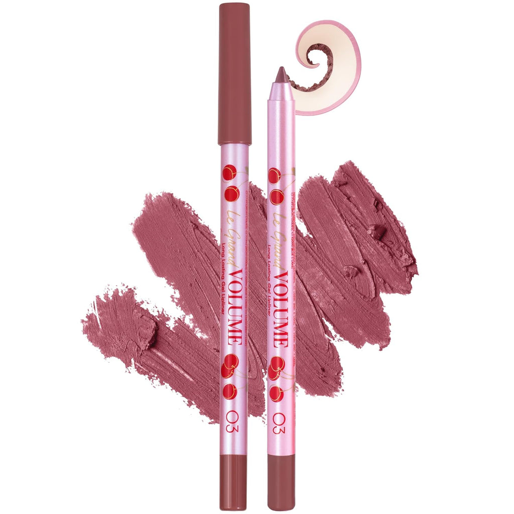 Vivienne Sabó Gel Lipliner Le Grand Volume Sharpenable, Long-Lasting Smudge-Proof Lip Liner & All-Over Lip Color, Creamy Precision Formula, Comfortable Wear, 03 Cold nude