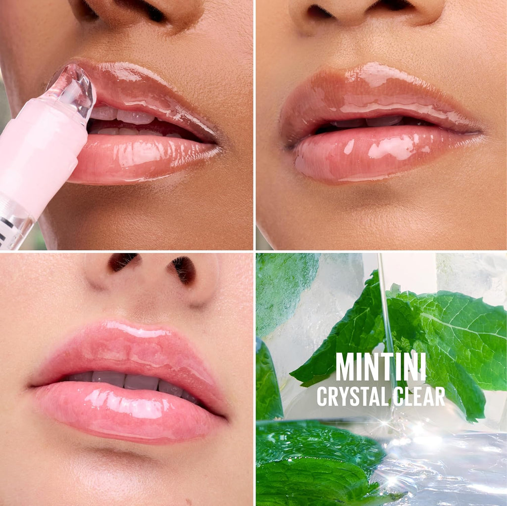 MAYBELLINE Lifter Oil-in-Gel Lip Gloss for Glassy, Bouncy Shine, Hydrating, Tinted Lip Balm and Moisturizer with Hyaluronic Acid and Passionfruit Oil, Mintini (Crystal Clear)