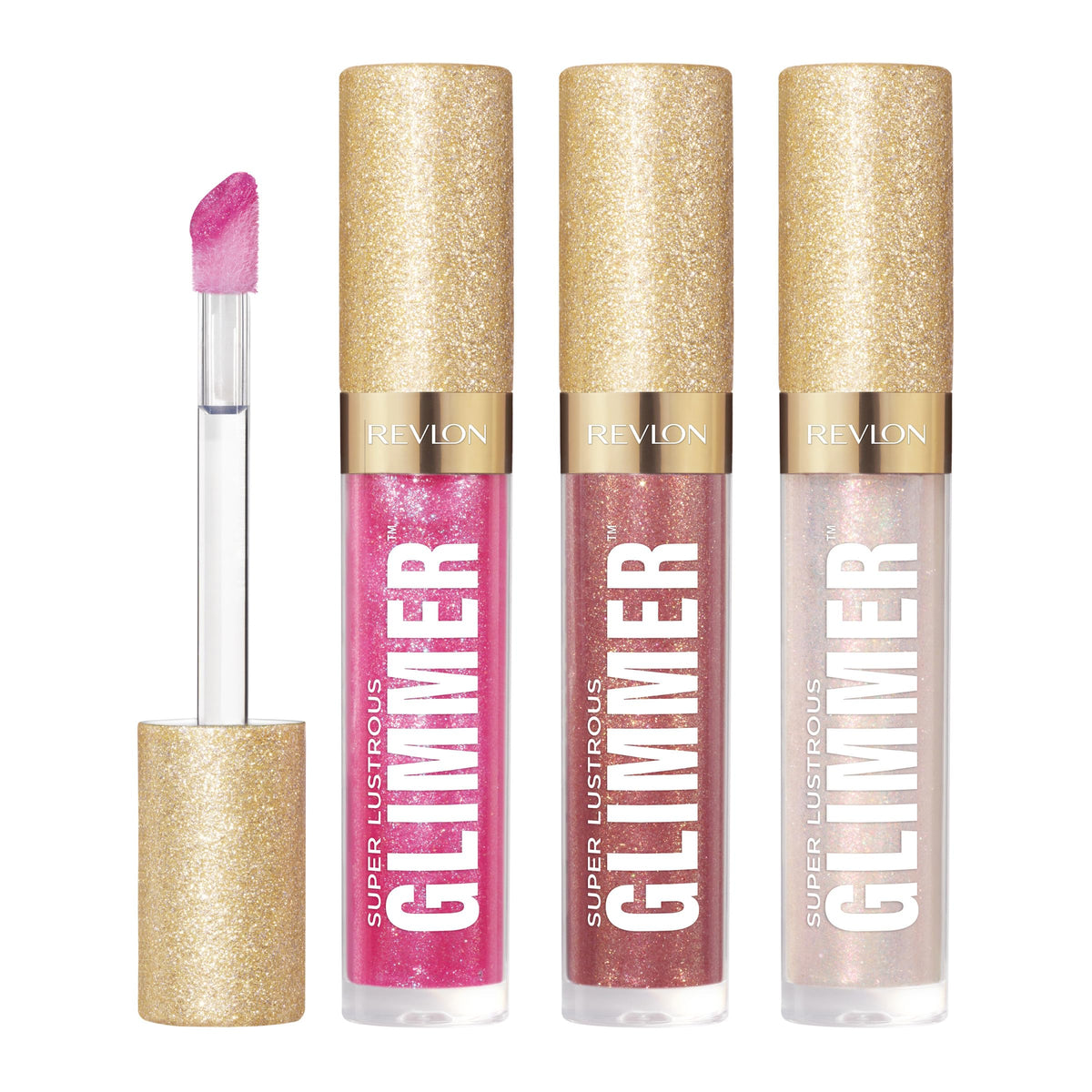 REVLON Super Lustrous Glimmer Gloss, 001 Diamond Drama, 0.13 fl oz