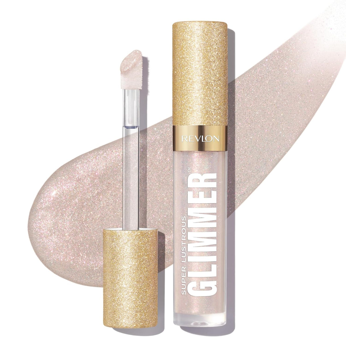 REVLON Super Lustrous Glimmer Gloss, 001 Diamond Drama, 0.13 fl oz