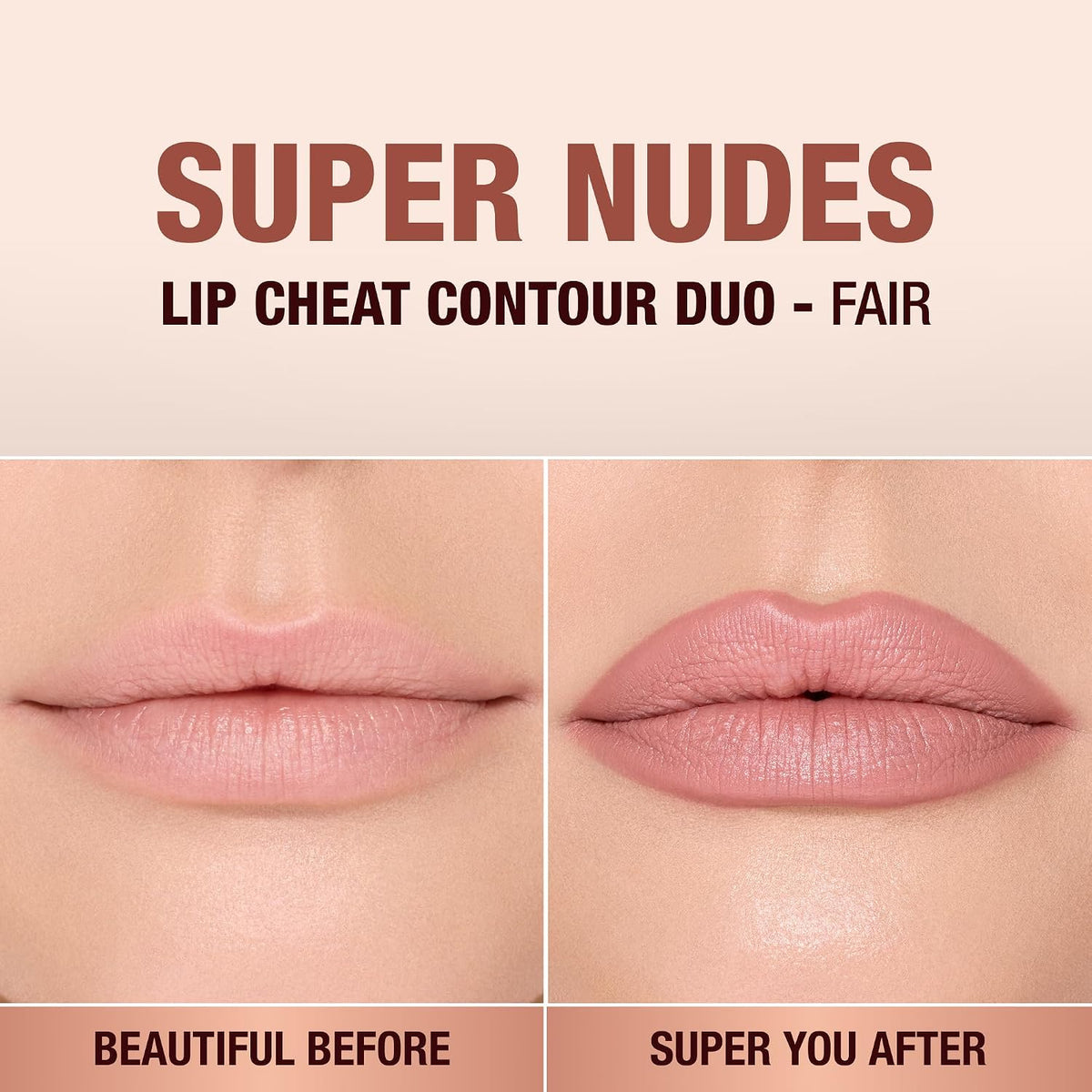 Charlotte Tilbury Lip Cheat Contour Duo - Dual-Sided Lip Liner Pencil to Sculpt & Fill for an Easy Contour Effect - Helps Prevent Lipstick Feathering