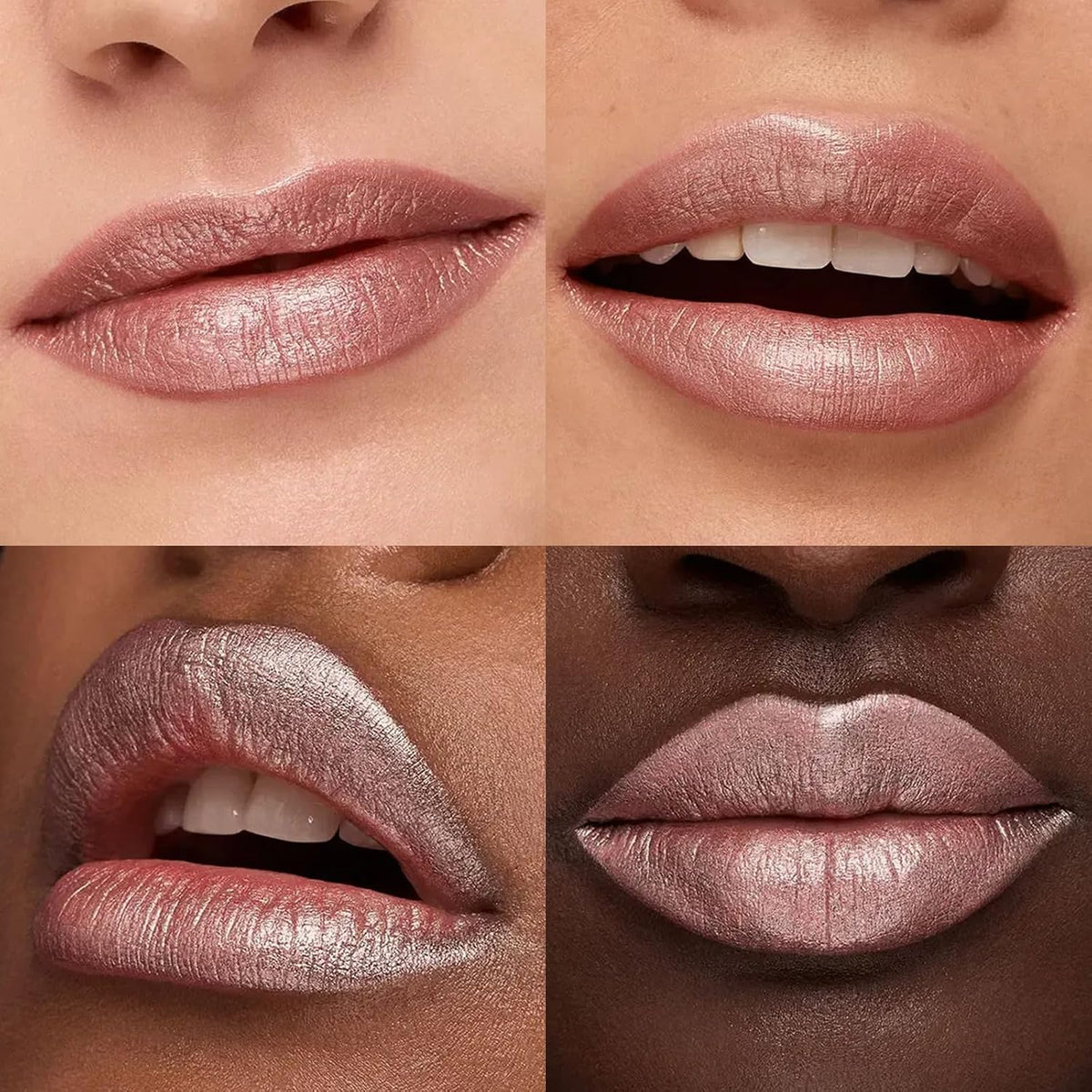 FOCALLURE Metallic Lipstick - Sparkle Glitter Finish, High Pigment Nude
