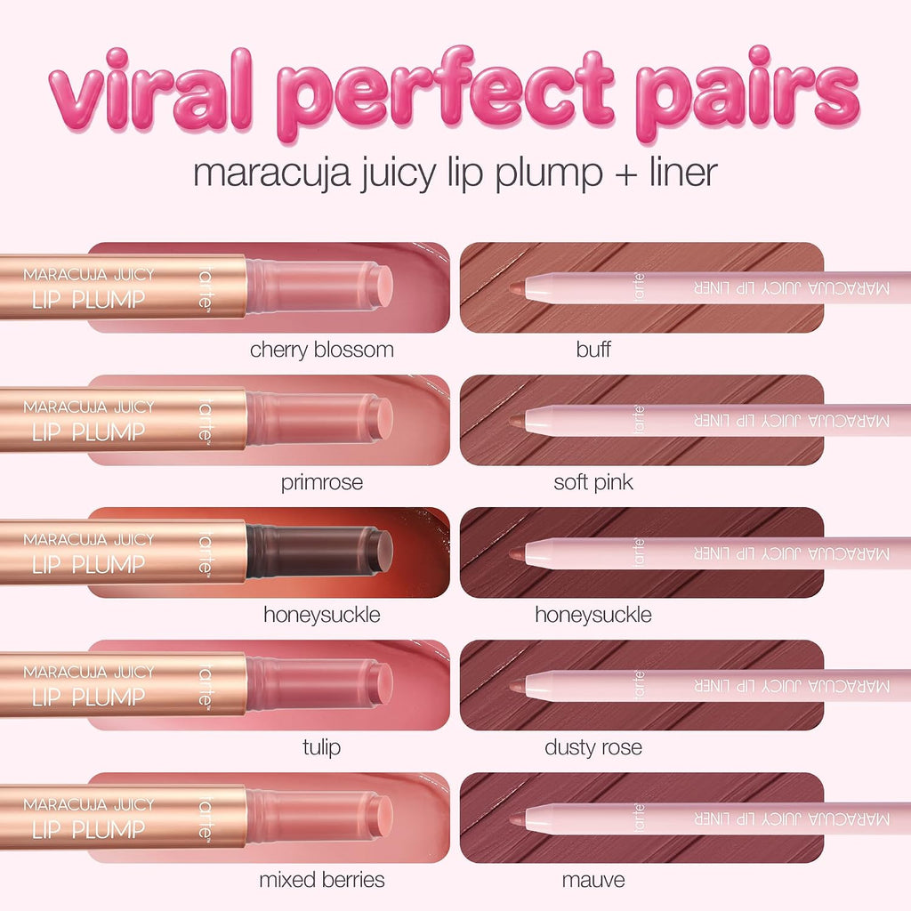tarte maracuja juicy lip liner – Creamy, Matte, Lip Liner with Hyaluronic Acid with Vitamin E, Vegan & Cruelty-Free