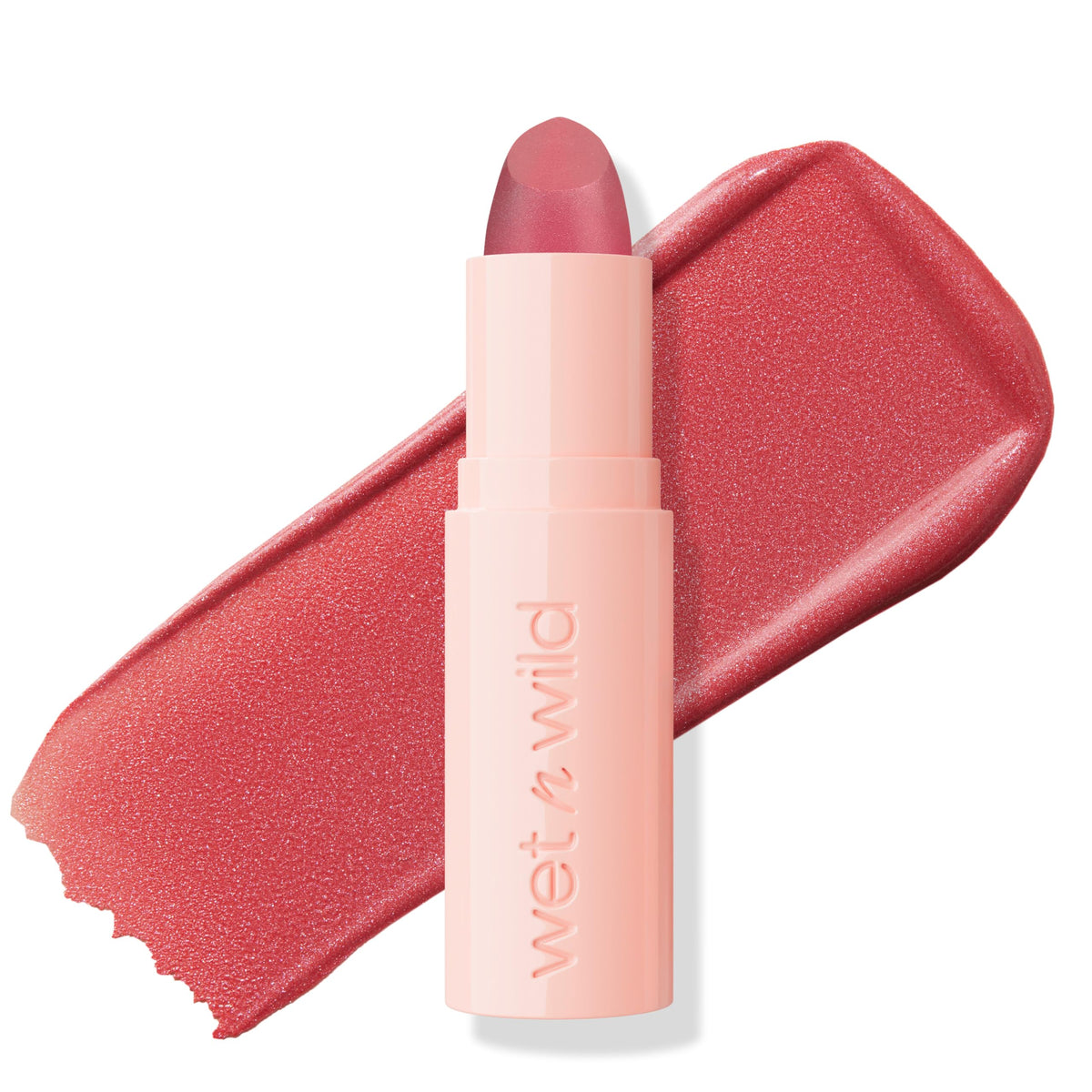wet n wild Mega Last Rich Satin Lip Color, Rich Creamy Color with Satin Finish, Infused with Vitamin E & Moisturizing Argan Oil, Lightweight, Silky-Smooth, Vegan & Cruelty-Free - Hush Lil' Beige