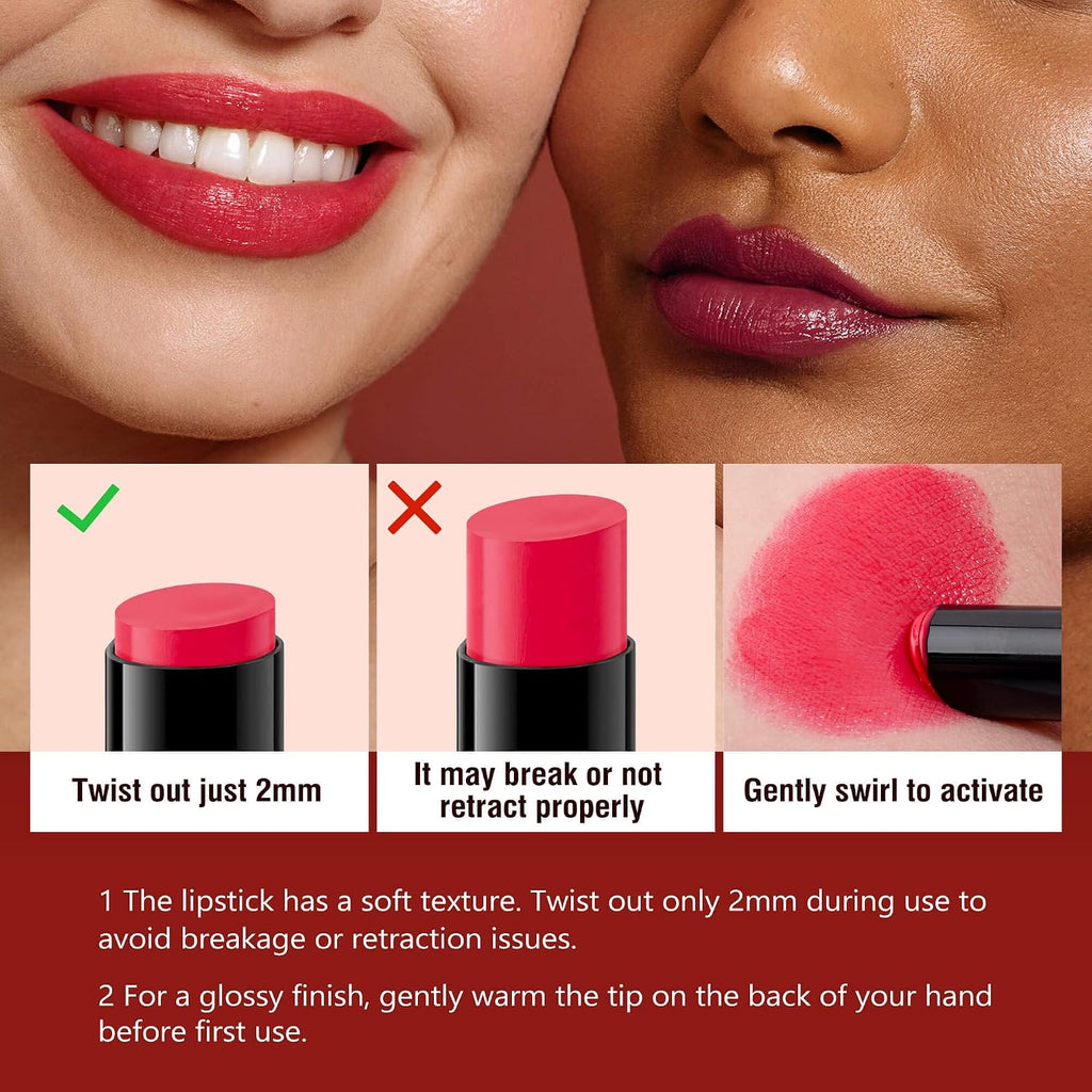 Cocoa Brown Hydrating Lipstick, Glossy Tinted Lip Balm - Cocoa