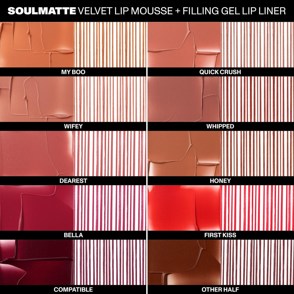 MORPHE Soulmatte Gel Lip Liner - Creamy Lip Pencil with a Matte Formula - Precision Contour Pencil with Sweet Almond & Tea Seed Oil for Long-Lasting Definition - Other Half (0.007 oz)
