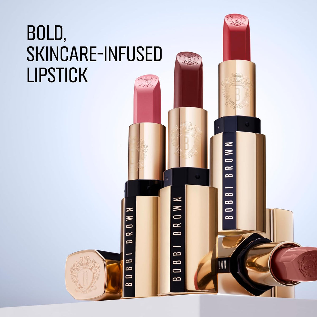 Bobbi Brown Luxe Lipstick | Bold, Skincare-Infused Lipstick for Rich Satin Finish | Chamomile Oil & Jasmine Flower Wax