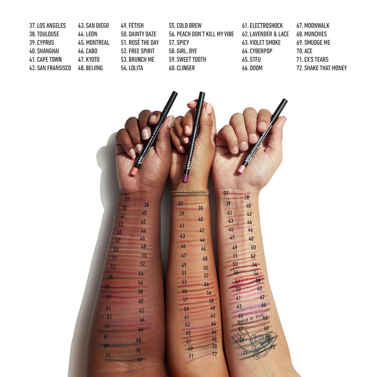 NYX PROFESSIONAL MAKEUP Suede Matte Lip Liner, Velvety-Smooth, Long-Lasting Formula For A Defined Lip Makeup Look - Cold Brew (Brown)