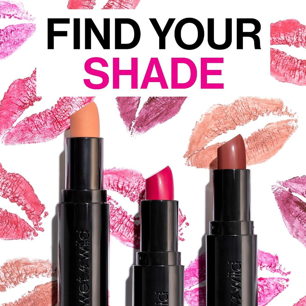 wet n wild Mega Last Matte Lip Color, Semi Matte Hyaluronic Acid Infused, Long Lasting Full Coverage for a Nourishing Pout, Cruelty-Free & Vegan - Bare it All