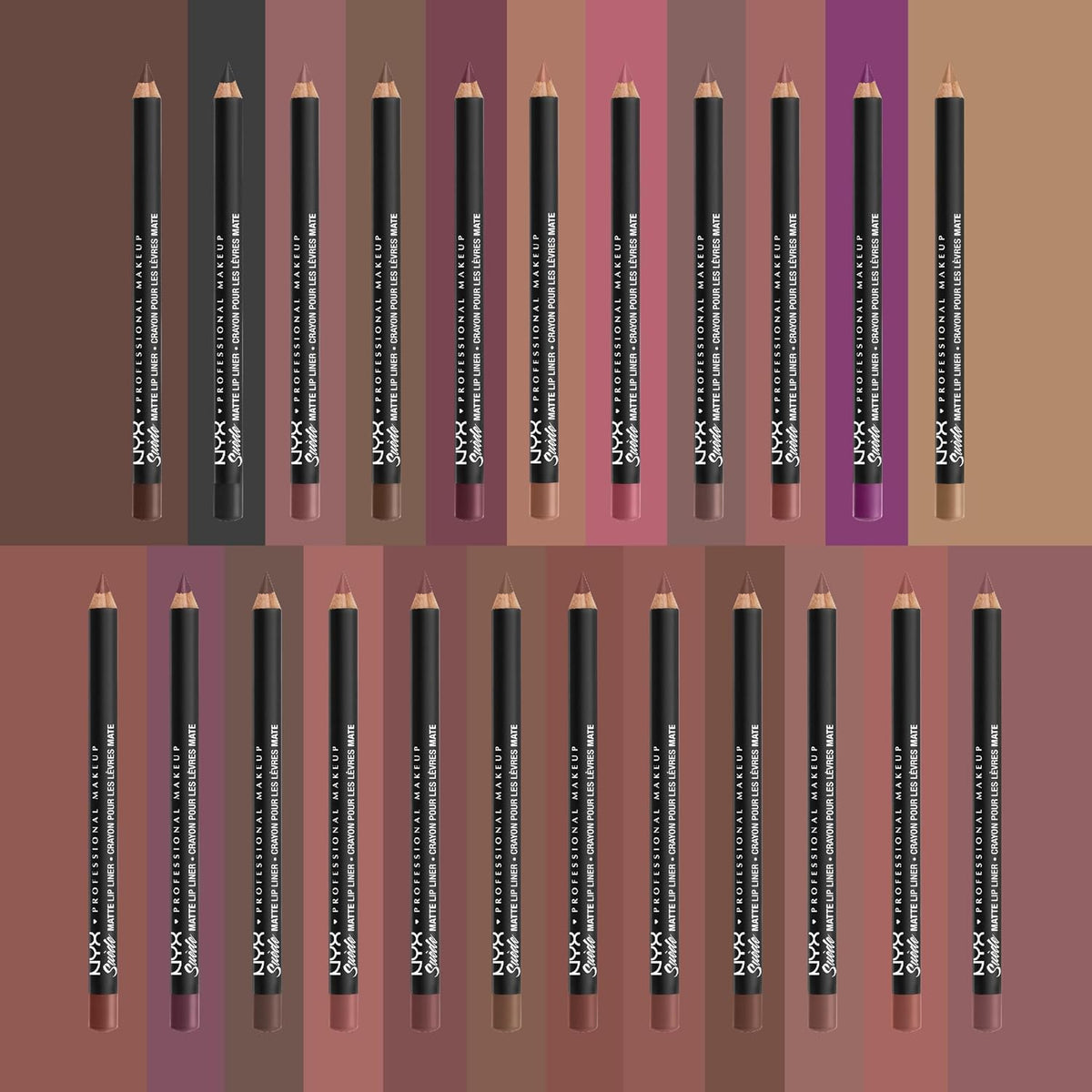 NYX PROFESSIONAL MAKEUP Suede Matte Lip Liner, Velvety-Smooth, Long-Lasting Formula For A Defined Lip Makeup Look - Cold Brew (Brown)