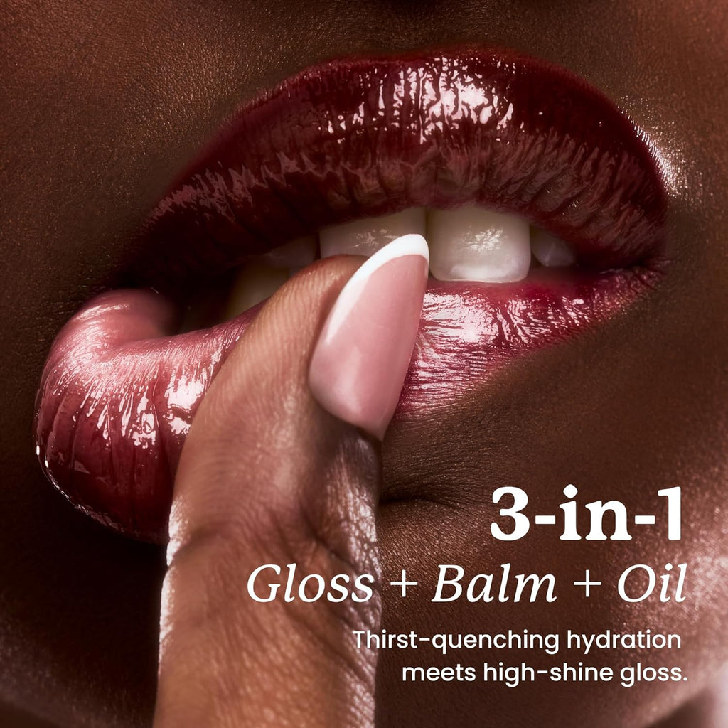 Sacheu Lip Elixir Hydrating Lip Gloss, High-Shine, Chai Macaron