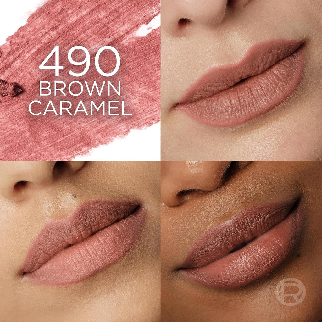L'Oreal Paris Blurfiller Lip Liner, Lightweight, Buildable, and Sculpting Lip Pencil, Line, Define, and Contour for Fuller-Looking Lips, Brown Caramel, 0.21 oz