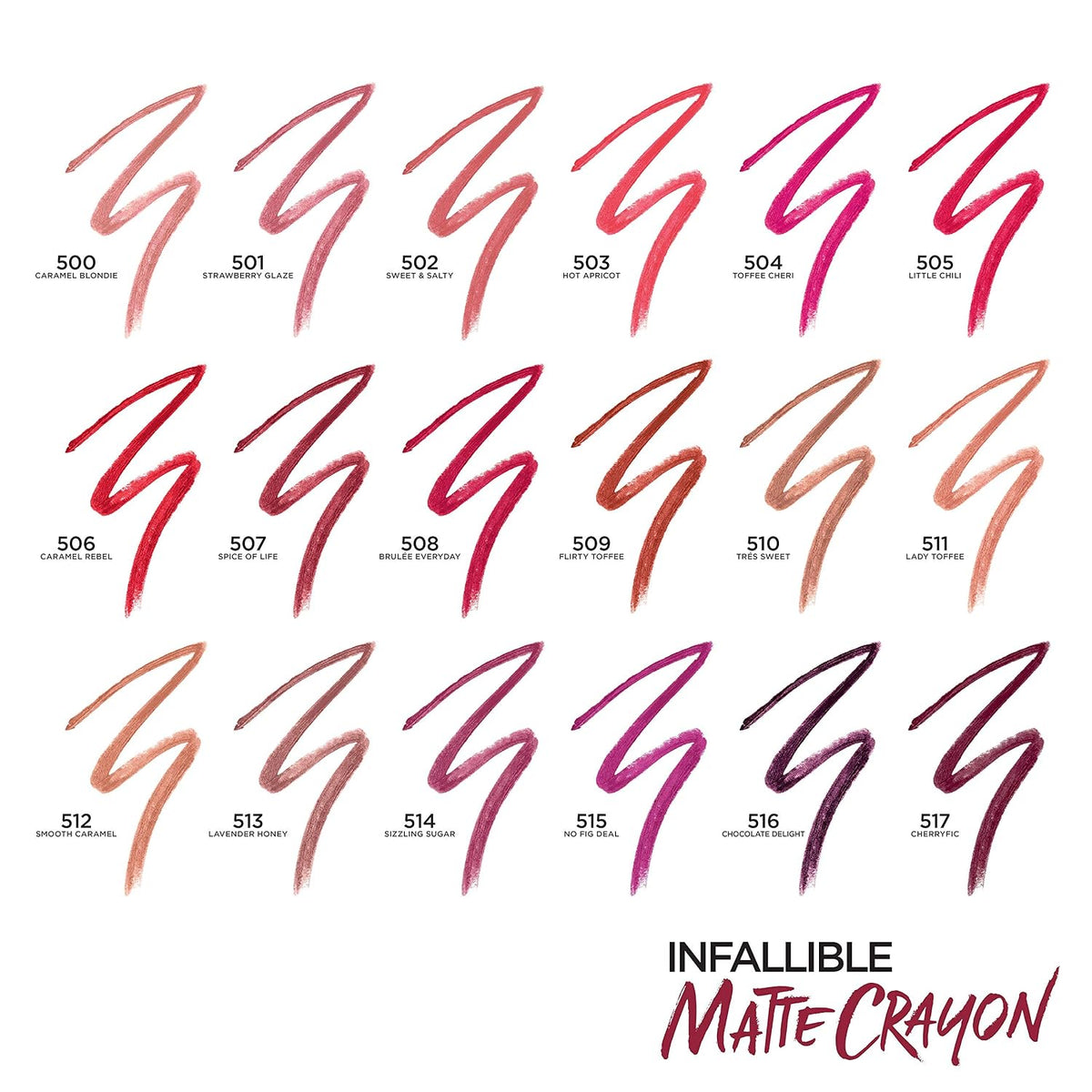 L'Oreal Paris Infallible Matte Lip Crayon, Strawberry Glaze (Packaging May Vary)