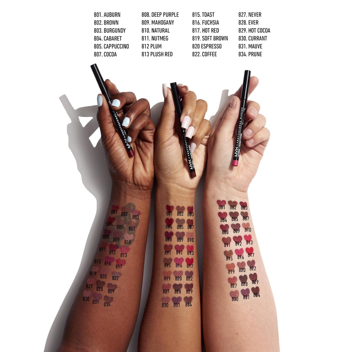 NYX PROFESSIONAL MAKEUP Slim Lip Pencil, Long-Lasting Creamy Lip Liner - Nude Pink