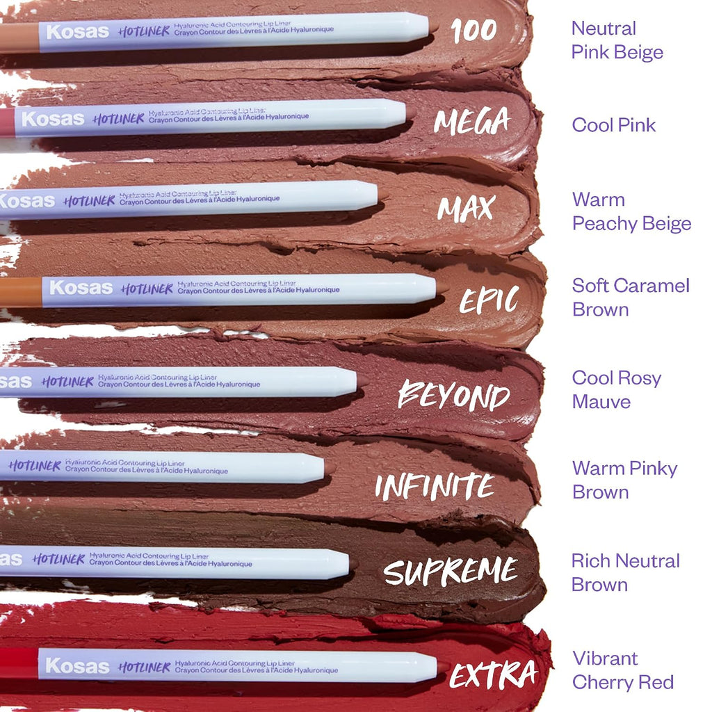 Kosas Hotliner Hydrating Lip Liner with Hyaluronic Acid, Pink Beige