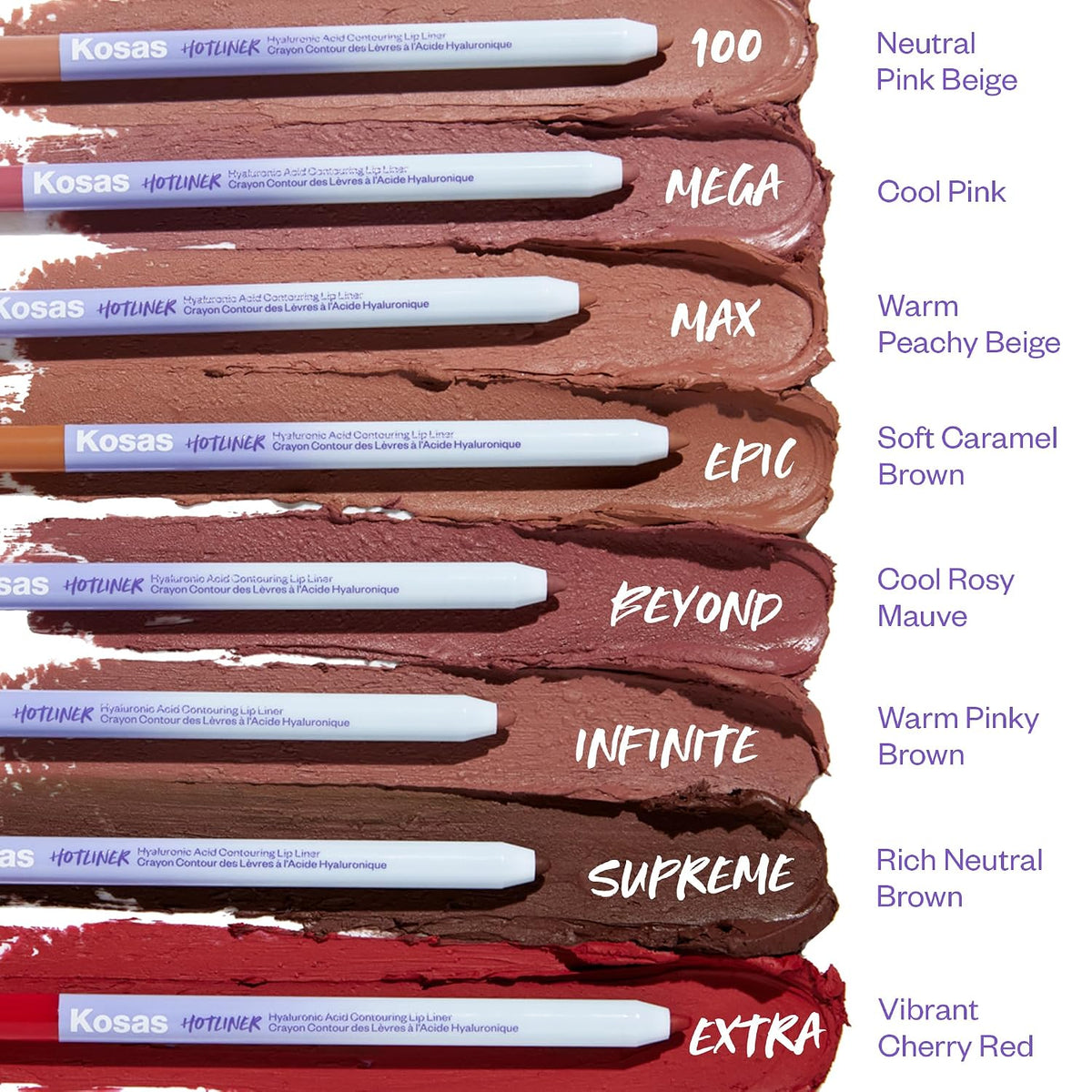 Kosas Hotliner Hydrating Lip Liner with Hyaluronic Acid, Pink Beige