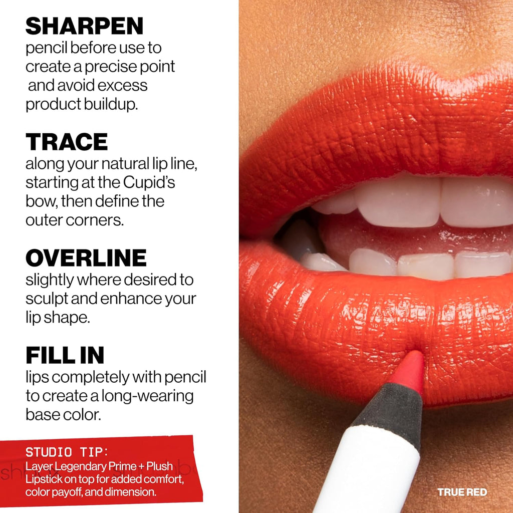 Smashbox Be Legendary Line & Prime Lip Liner Pencil | Creamy, Long Lasting, Precise Lip Liner Pencil for Shaping & Sculpting Lips, 0.04 Ounce