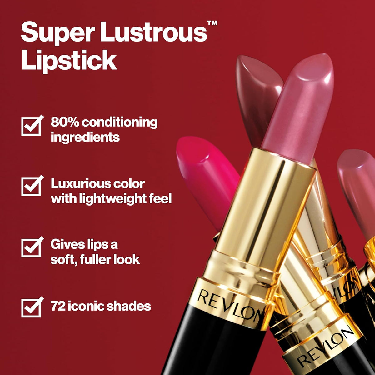 Revlon Super Lustrous Lipstick, 755 Bare It All, 0.15 oz