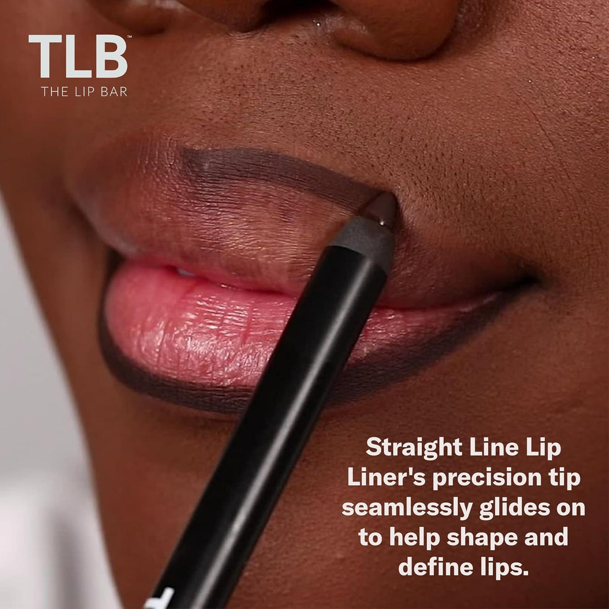 The Lip Bar - Lip Liner, Straight Facts (Dark Brown) - High Pigment & Super Creamy - Smudge Proof & Water Resistant - Jojoba Oil, Aloe Vera, Coconut Oil, & Vitamin E - Vegan & Cruelty Free - .042 oz