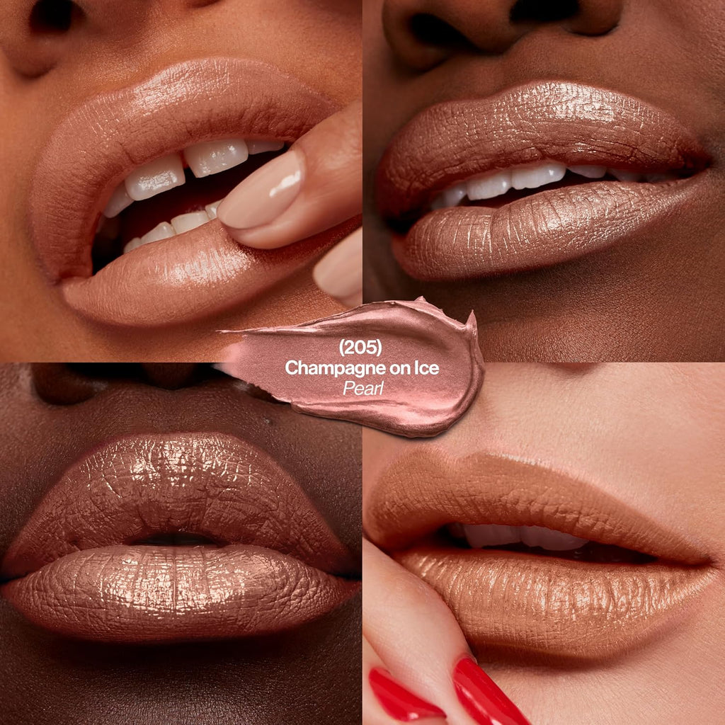 Revlon Super Lustrous Lipstick, Creamy Formula For Soft, Fuller-Looking Lips, Moisturized Feel, 205 Champagne On Ice, 0.15 oz