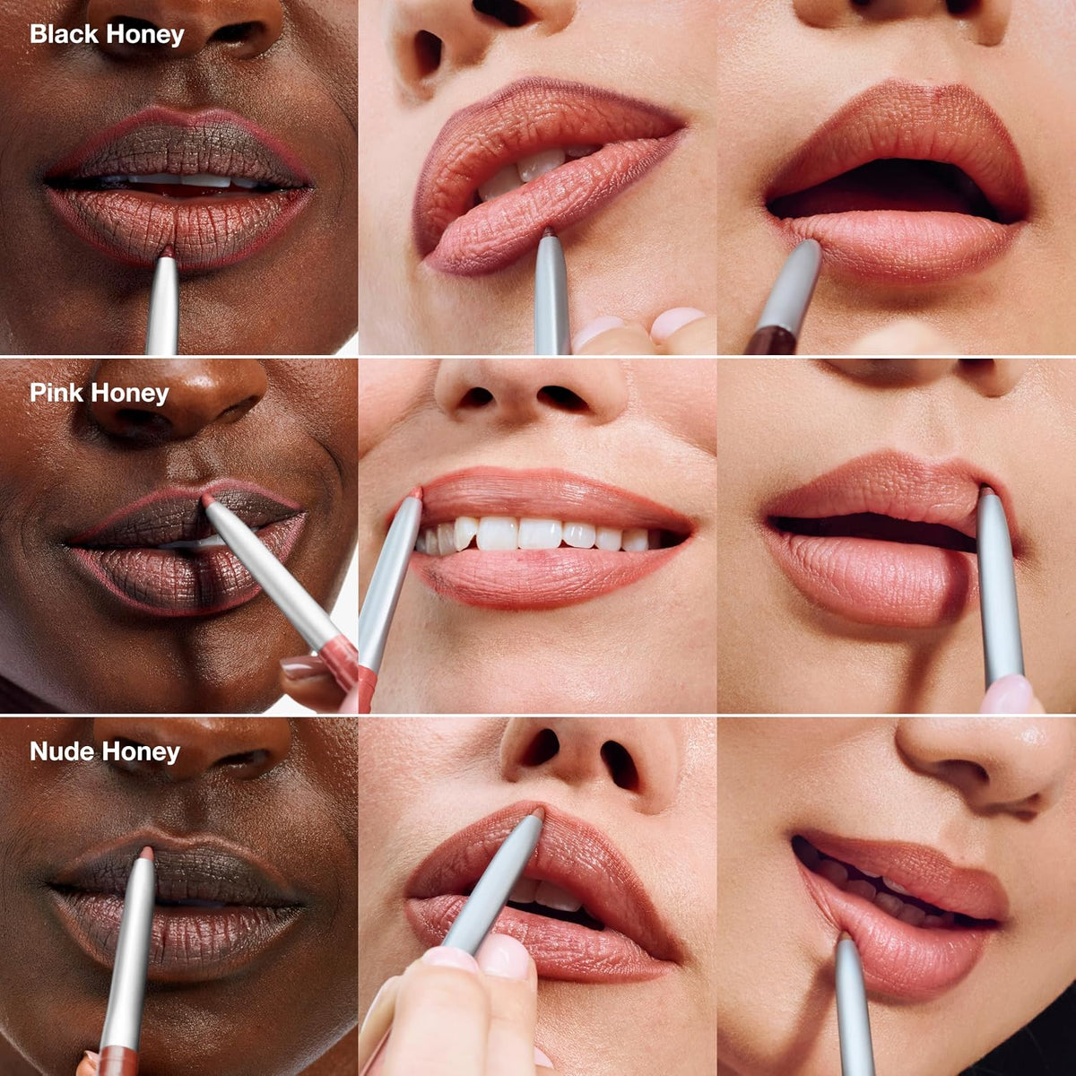 Clinique Long Lasting Quickliner Lip Liner | Non-Drying + No Sharpening | Available in 19 Shades | Now In Black Honey, Pink & Nude Honey
