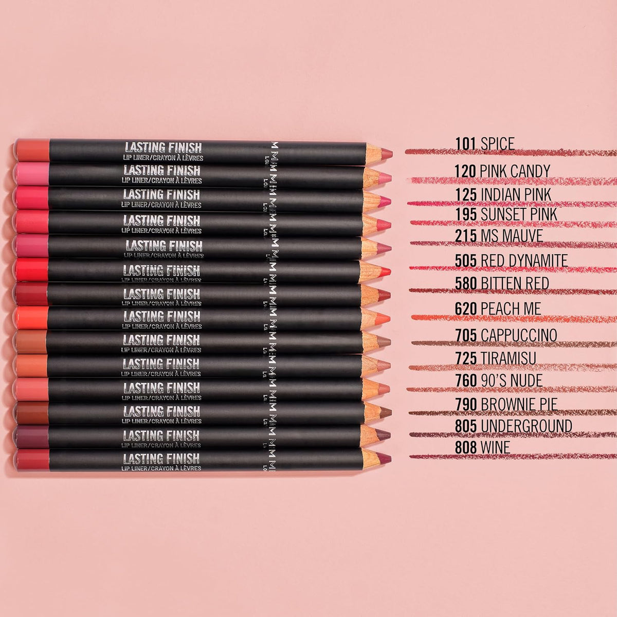 Rimmel Lasting Finish 8HR Soft Lip Liner Pencil - Vibrant, Blendable Formula to Lock Lipstick in Place for 8 Hours - 850 Underground, .04oz